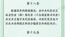【党纪条规日日学】《中国共产党纪律处分条例》第十八条、第十九条